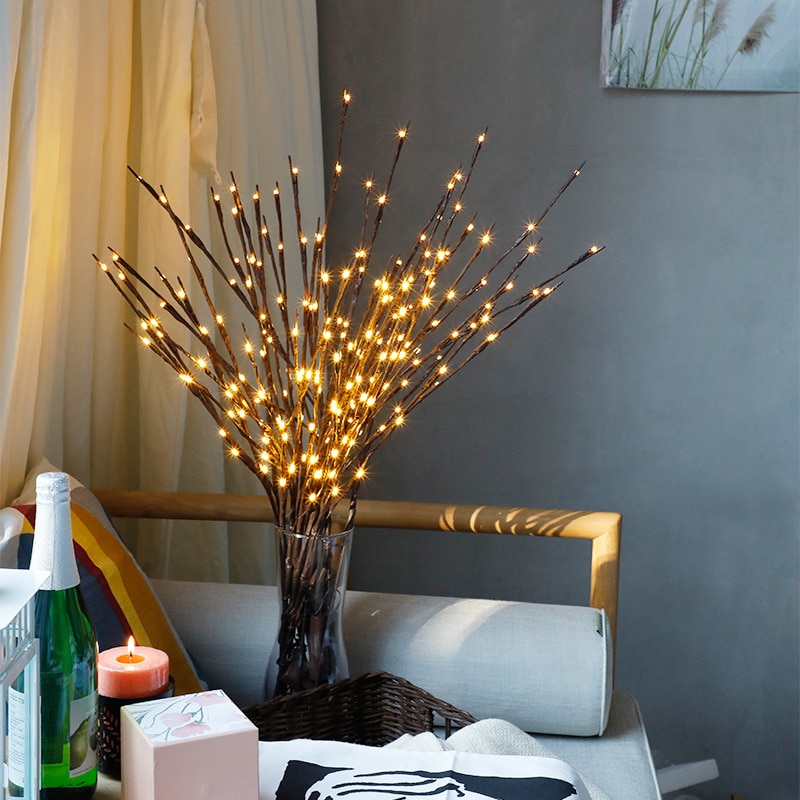 LED simulatie boom takken Nordic slaapkamer layout creatieve klein nachtlampje clear bar B & B decoratieve verlichting string