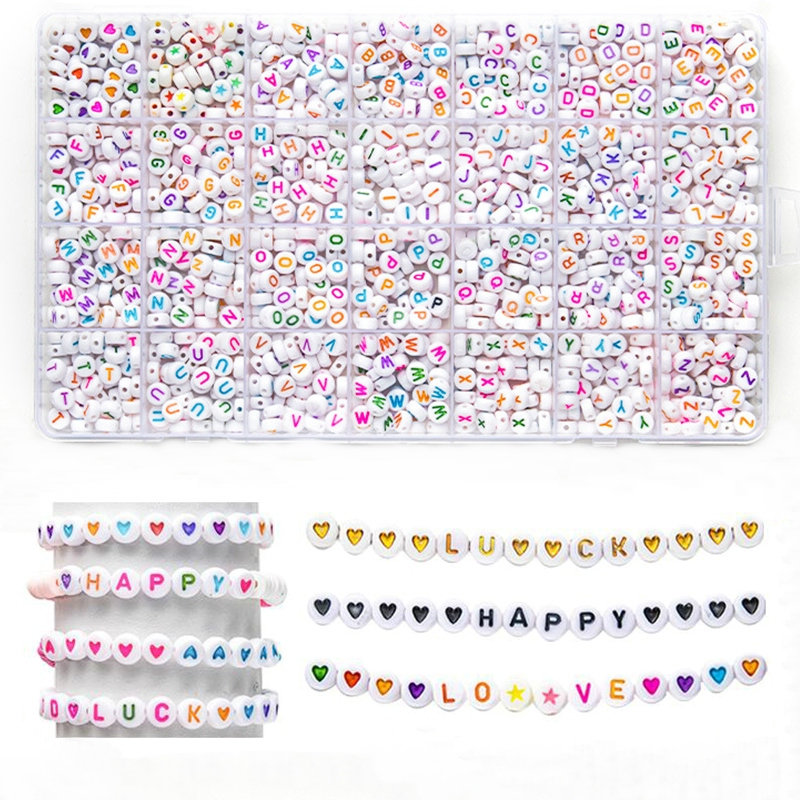 Vriendschap Armbanden Maken Kit 1400 Stuks Letter Kralen Diverse Alfabet Kralen Preppy Kralen Sieraden Maken Kit Met Kralen Case