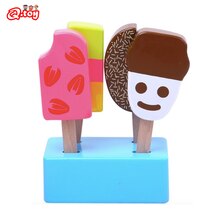 Wooden Ice Cream Pretend Play Food Kitchen Toys Educational Children Wooden Imitation Game for Kids Preschool Learn Montessori