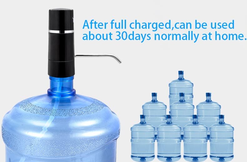 Lätt automatisk pump vattenkran kran trådlös elektrisk uppladdningsbar vattendispenser batteri dricksvattenflaska drinkware verktyg