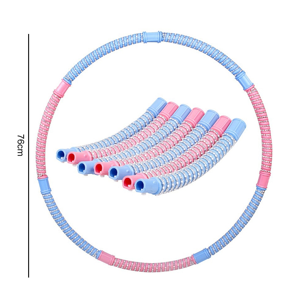 Removable Health Hoop Fitness Circle 3500 Massage Beads 7 Sections Own Combination Hoop Sports Hoop Weighted Hoop Slimming 76cm