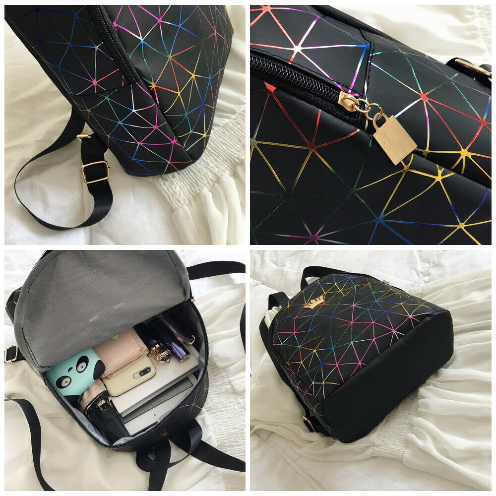 Women Mini Backpack PU Leather Shoulder School Rucksack Ladies Girls Travel Bag