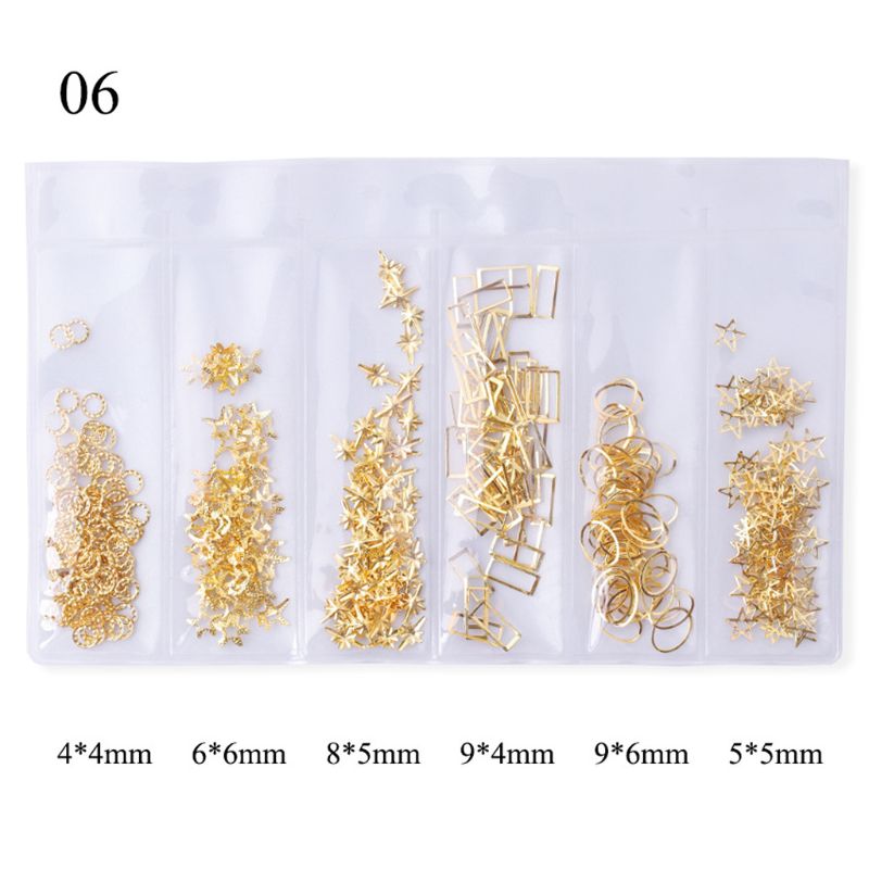 10g gyllene skal moon star nail art metall 3d mix ram smycken fyllning uv harts epoxiform gör fyllning för gör-det-själv smycken: 6