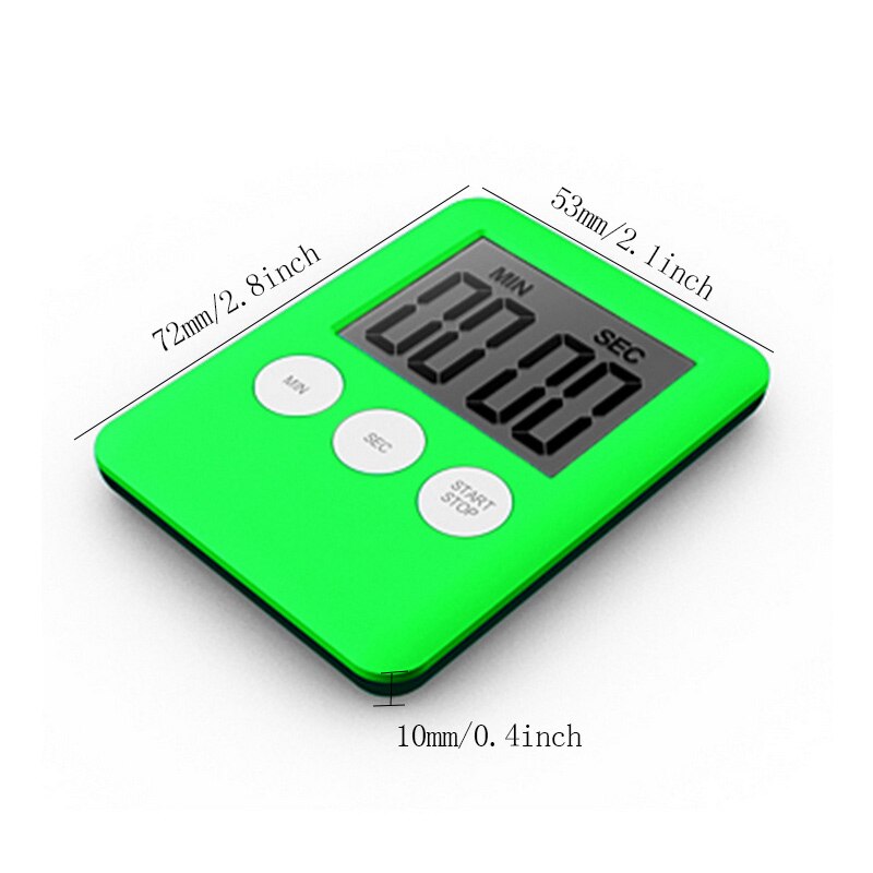 1pcs Ultra-thin LCD Digital Screen Kitchen Timer Kitchen Gadget Cooking Countdown Countdown Loud Alarm Clock With Magnet