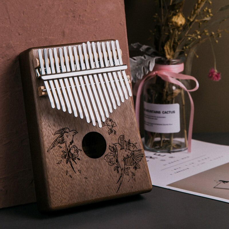 17 Keys Bull Kalimba Thumb Piano for Beginners Mah... – Grandado