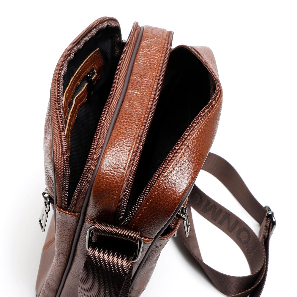 FONMOR Eenvoudige Mannen Retro Echt Leatherr Mannen Schoudertas Flip Messenger Bag Reizen Messenger Bags