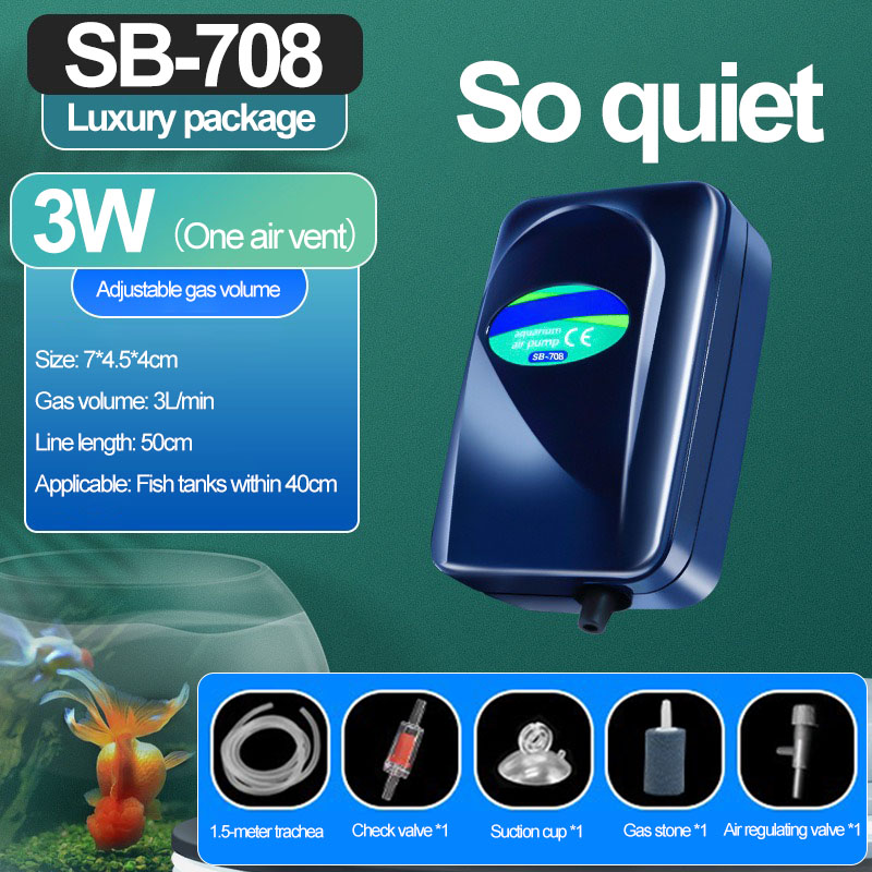 Fish Tank Oxygen Pump 220 240V Ultra Quiet Aquarium Air Pump Aerator for Home Aquarium: WHITE