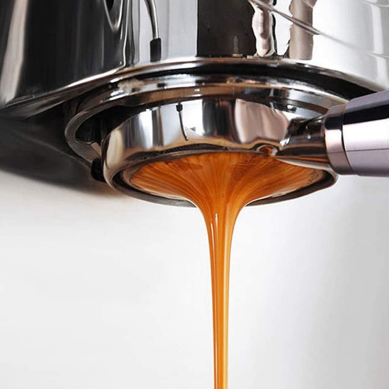 58MM Stainless Steel Double Ear Coffee Machine Handle Bottomless Filter