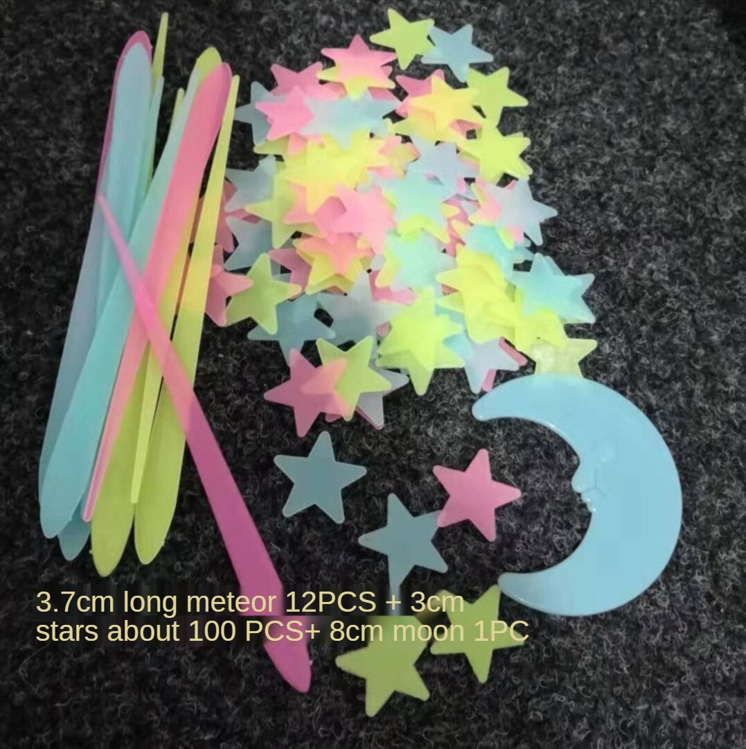 Luminous Stickers, Stars, Fluorescent Wall Stickers, Bedroom Starry Sky Self-adhesive 3D Stickers: Type 7