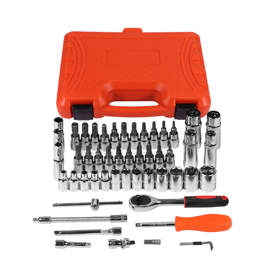 MX-DEMEL 53pcs Combination Tool Wrench Set Car Repair Tool Sets Batch Head Ratchet Pawl Socket Spanner Screwdriver Socket Set