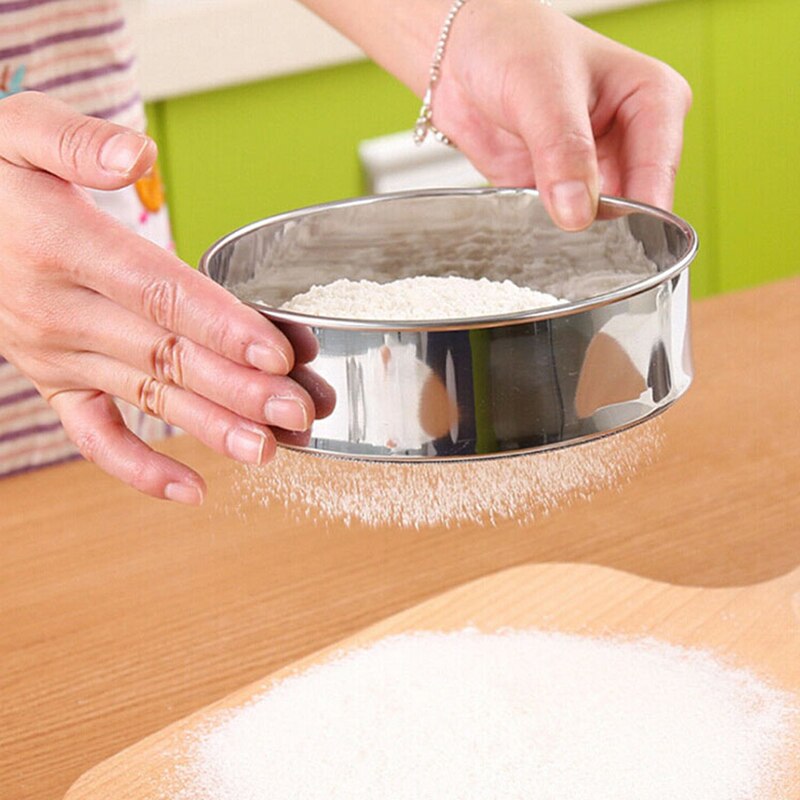 Kjøkken fint sikt mel sikt rundt rustfritt stål mel sikt sil sikt beste til kjøkken baking av te