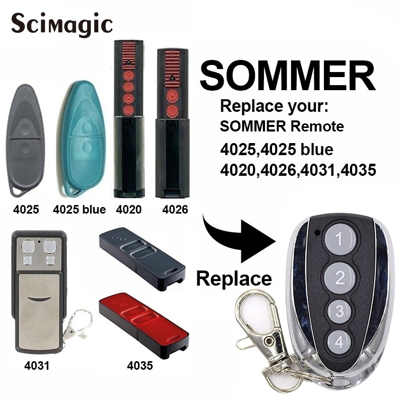 Sommer aperto 868.3 mhz garageport fjärrkontroll kommando 4025 4026 868 mhz sändardörr fjärrkontroll: Smg -001 sommer