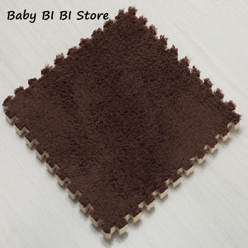 Colchoneta de goma EVA suave para Yoga, Fitness, puzle antideslizante, esterilla ecológica suave para gatear para niños: Marrón