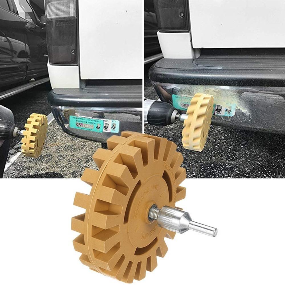 Pneumatic Rubber Eraser Wheel Pad Rubber Disk Decal Paint Wheel Remover Sticker Polish Cleaner Tool Auxiliary Car Eraser Ca I6A7