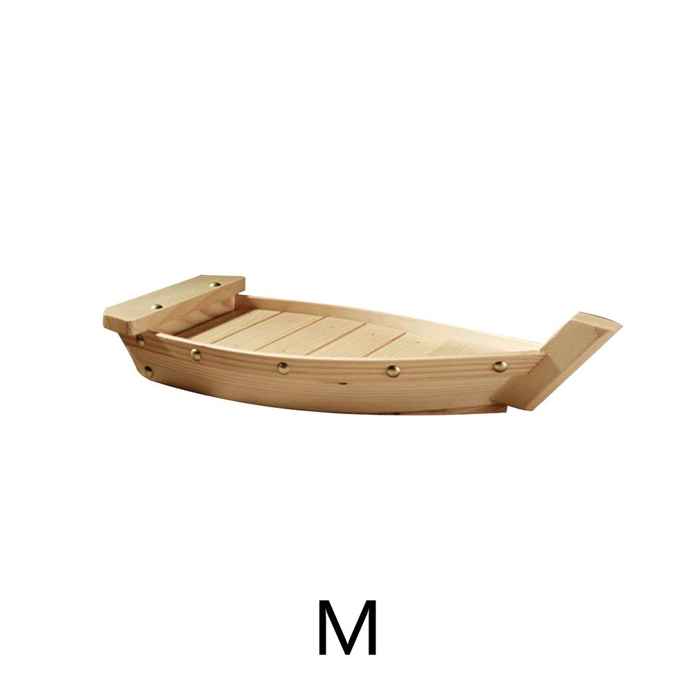 Plateau en forme de bateau en bois | En pin, plateau pour Sushi, Sashimi vaisselle de Cuisine, ornement de décoration pour Restaurant: B