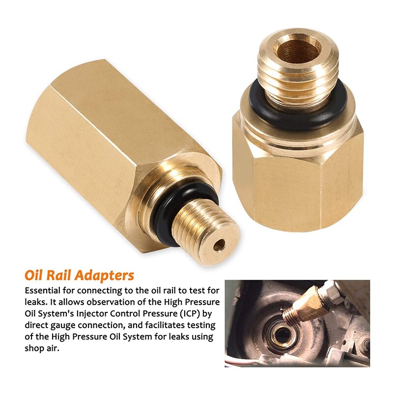 for 6.0L Ford IPR Valve Socket & 6.0 High Pressure Oil Pump IPR Valve Air Test Fitting Tool & Oil Rail Adapters