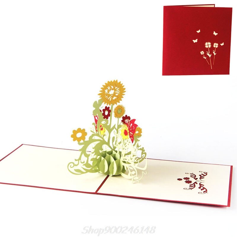 25 Styles 3D Pop UP Greeting Card Cat Box Animal Christmas Thanksgiving Birthday Handmade Jy16 20: 20