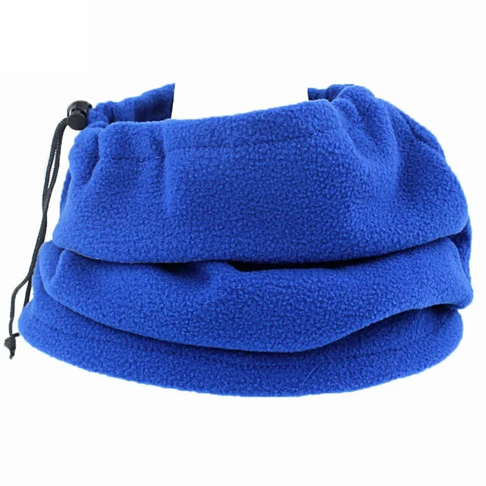 Bufanda de tubo de cuello a prueba de viento para hombre y mujer, pañuelo cálido de lana para invierno, máscara de media cara, ciclismo, deporte de esquí, Camping, senderismo: Azul