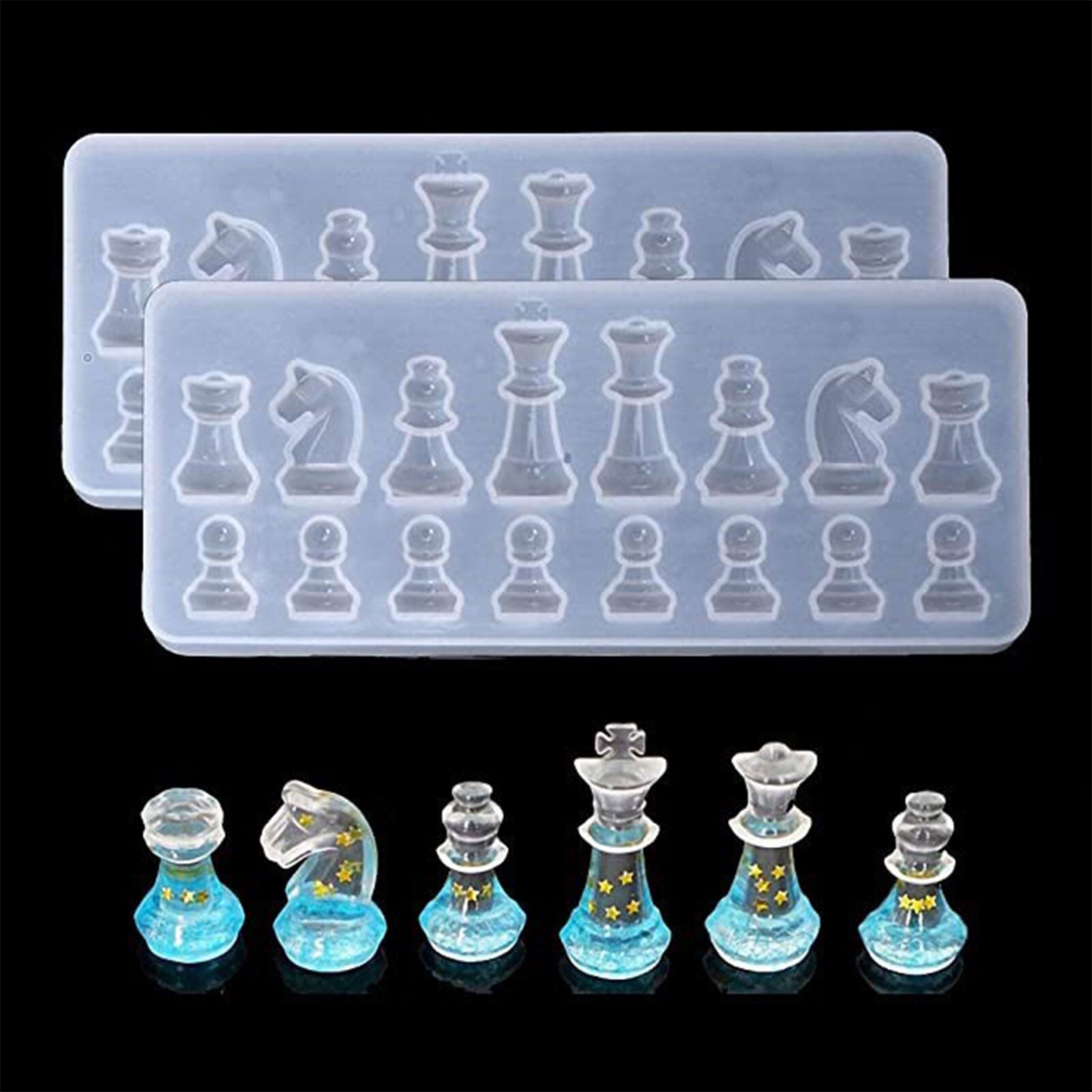 Moule en Silicone pour échiquier, cristal Gutta Percha, pour bricolage, uniquement