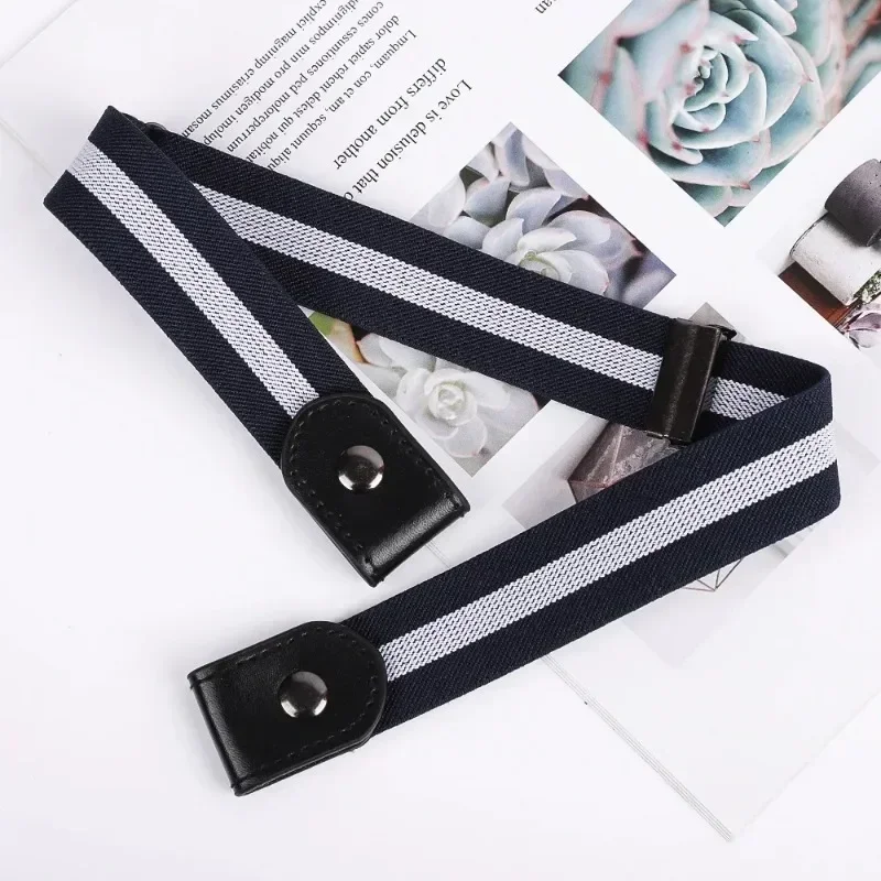 Verstellbares, elastisches Taillenband aus Segeltuch, unsichtbarer Gürtel, schnallenfreier Gürtel für Damen und Herren, Jeans, Hosen, Kleid, keine Schnalle, einfach zu tragen