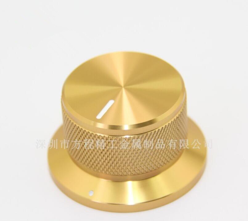 1 sztuk aluminiowa gałka pokrętło potencjometru 44*25*6mm pokrętło radełkowane złoty srebrny potencjometr czapka kapturek przełącznika wzmacniacz piekarnik pokrętło głośności