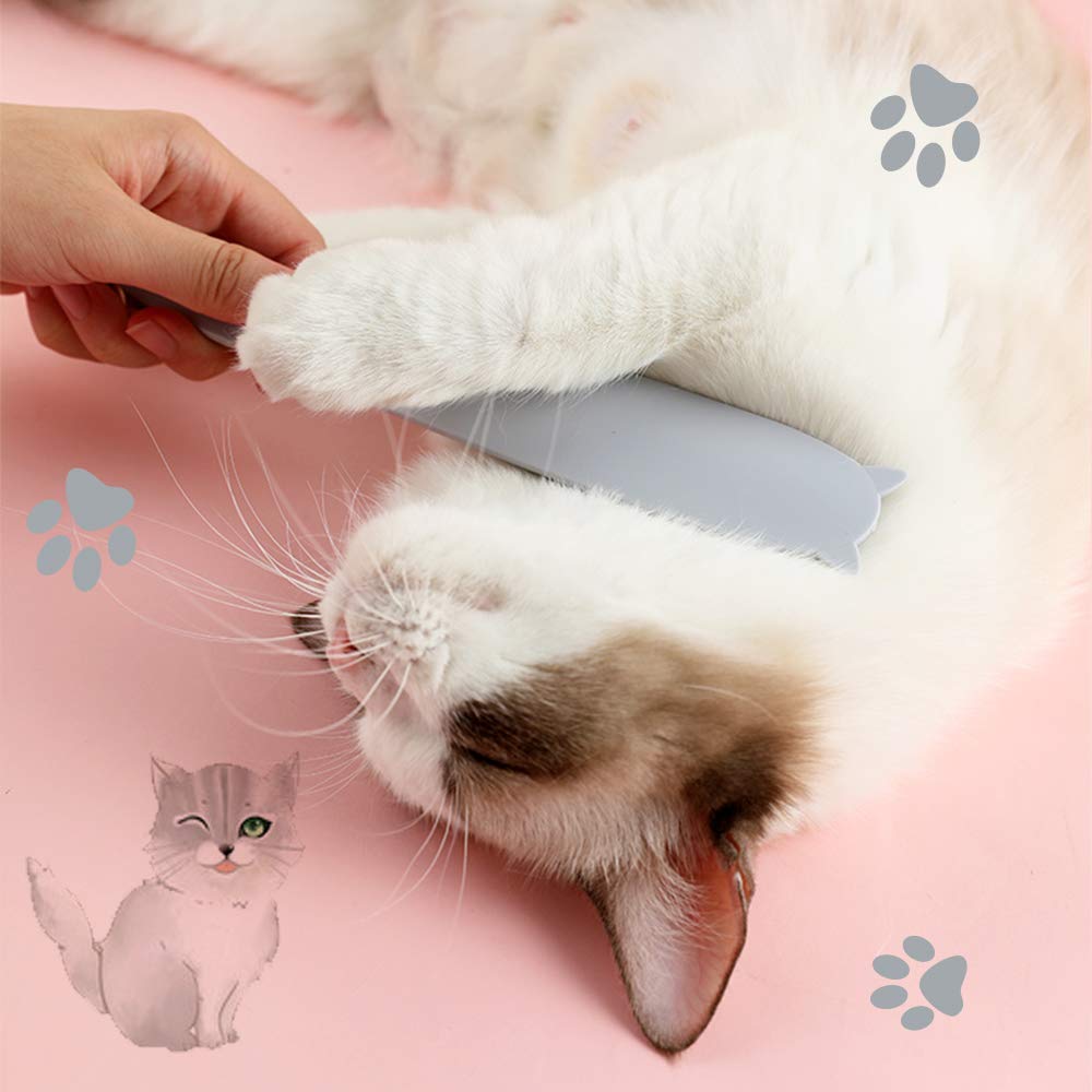 Gato mascotas cepillo gato lengua peine para el masaje y derramamiento de gato lengua cepillo para gatos y perros con pelo largo o corto