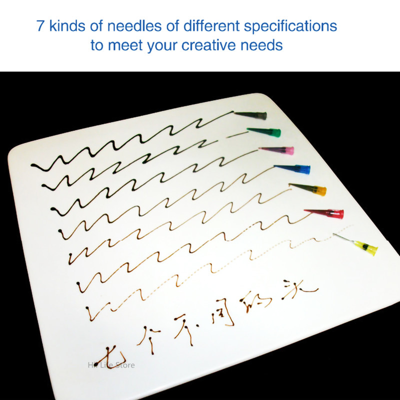 50ml Pottery Mud Painting Bottle Squeeze Mud Bottle Multi-needle DIY Texture Ceramic Coloring Glaze Painted Clay Sculpture Tool