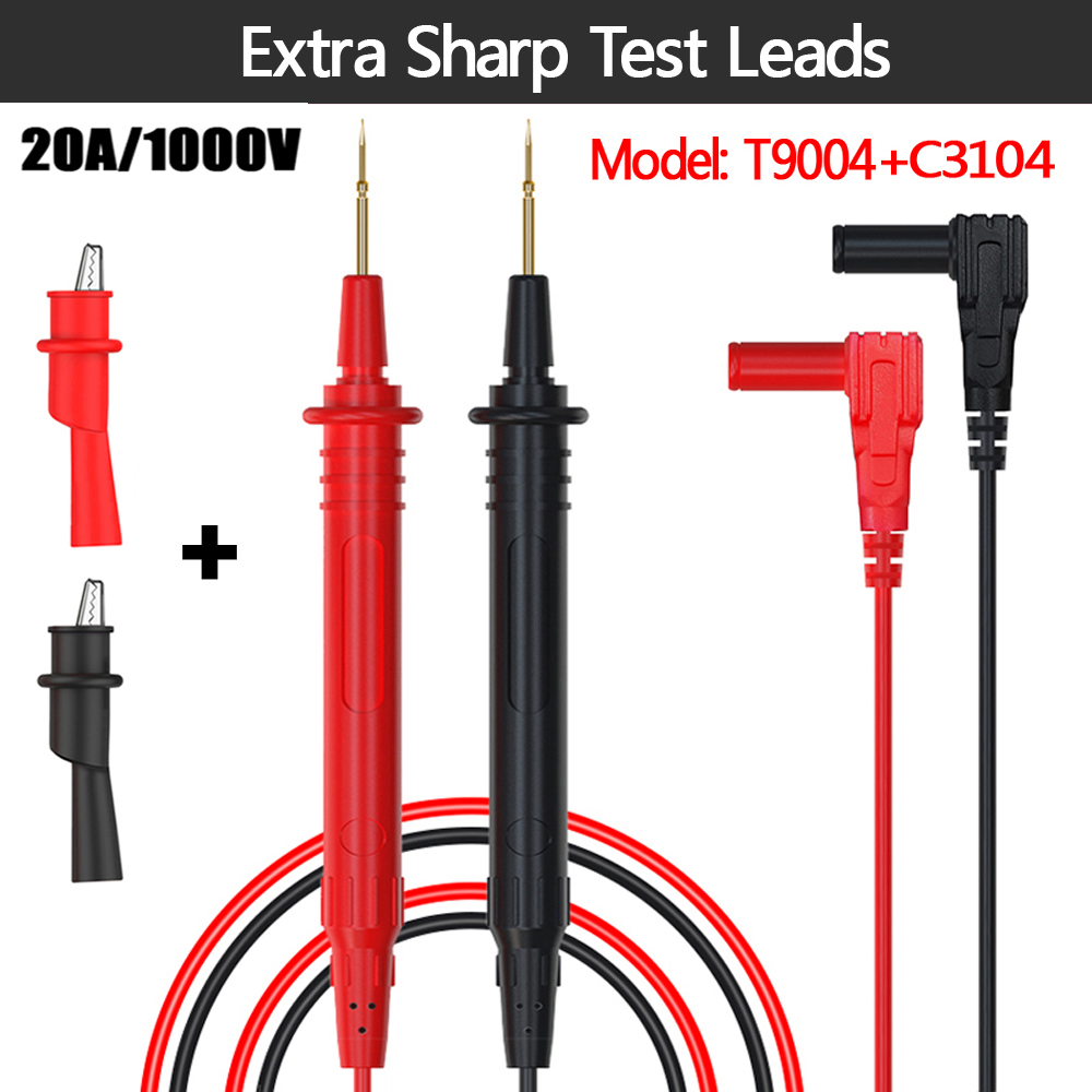 Universal Multimeter Probe 20A 1000V Probe Test Lead Digital Multimeter Pointer Multimeter Tester Lead Probe Wire Pen Cable: WHITE