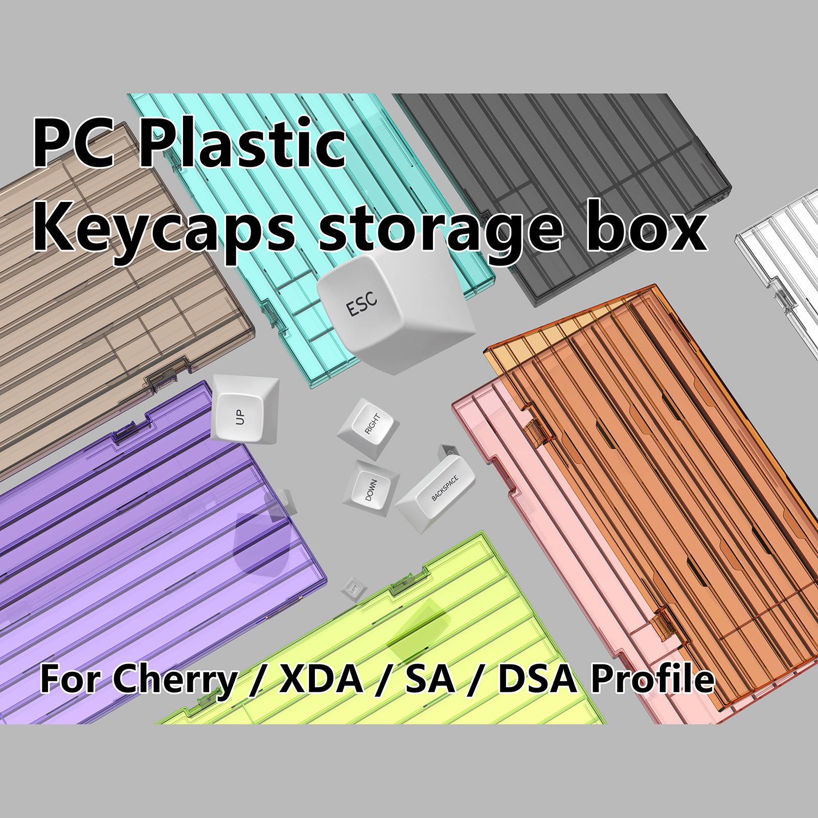 Transparent Keycap Storage Box With Cover DIY Keycaps Set Display Organizing Lids Bins Sheet Keyboard Profile Collection Case