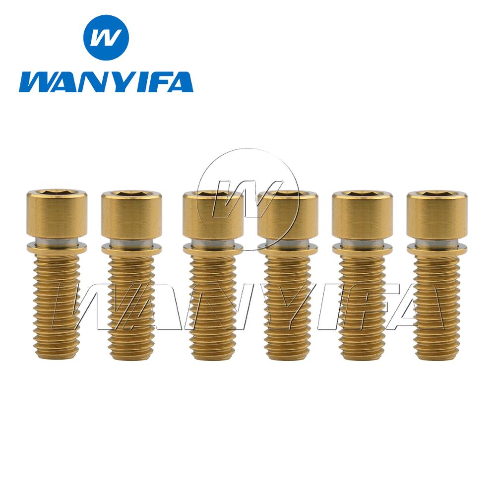 Fietsen Titanium Ti Allen Head M8 X20 25Mm Golden Voor Bmx Stuurpen Fiets Schroeven Fiets Stem Bouten 6 stks/partij: M8x20 gold