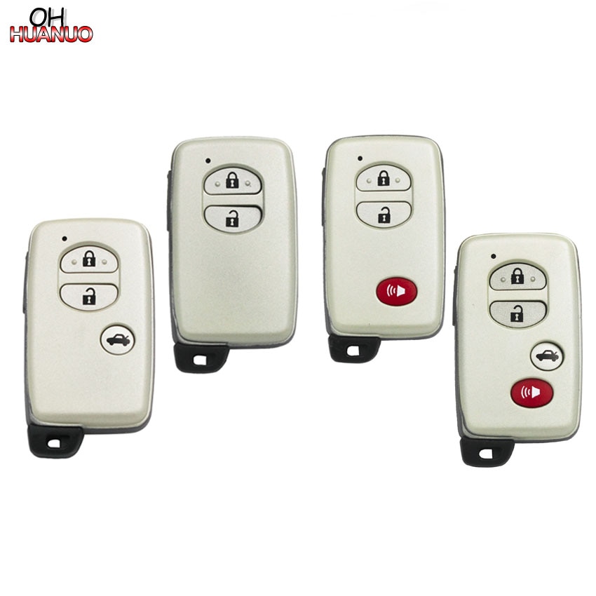 2/3/4 Button Replacement Remote Key Shell Case Fob for Toyota Land Cruiser Prado with uncut insert key