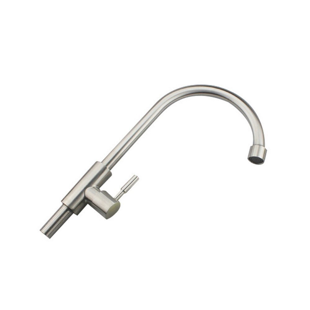 Stainless Steel Single Cold Kitchen Faucet Stainless Kitchen Faucet Kitchen Sink Water Handle Mixer Tap Kitchen Shower Faucet: Default Title