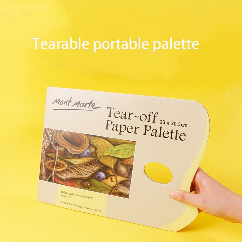 Can tear portable coloring paper studio disposable 36 pages oil painting gouache paint palette painting supplies