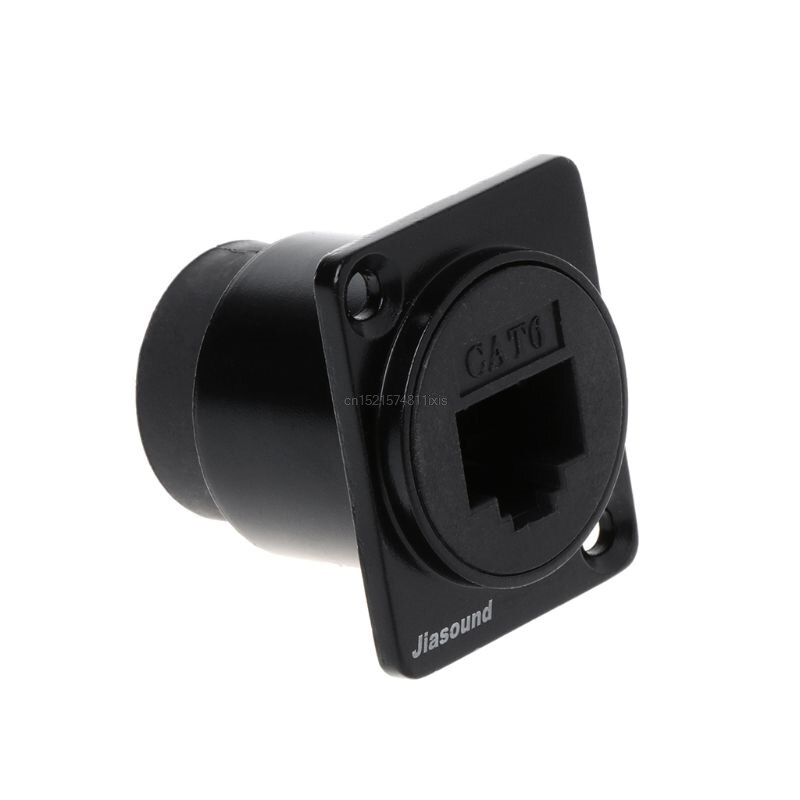 Módulo tipo D RJ45 Cable conector hembra de señal Cat6 adaptador de interfaz de extensión Ethernet de red de montaje en Panel