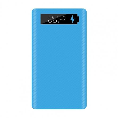 Selbstbau-powerbank-gehäuse ohne schweißen, 6 stück , 18650 akkus, typ-c-/micro-usb-anschluss, lcd-bildschirm, powerbank-gehäuse  (m6): Lila