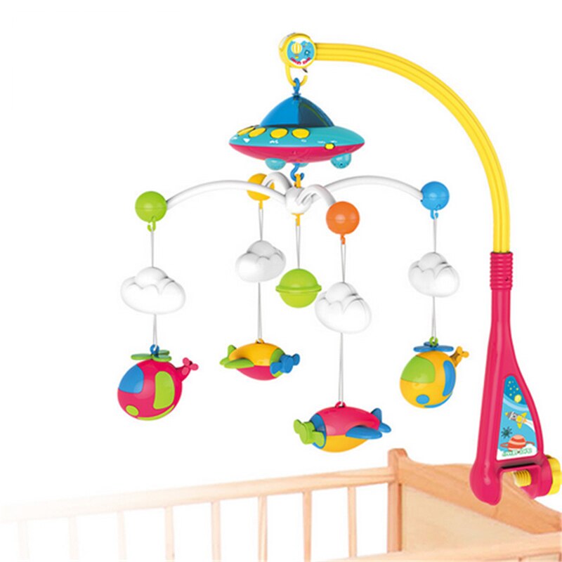 QWZ Baby Crib Mobiles Rattles Toys Bed Bell Carousel For Cots Projection Infant Babies Toy 0-12 months For Newborns