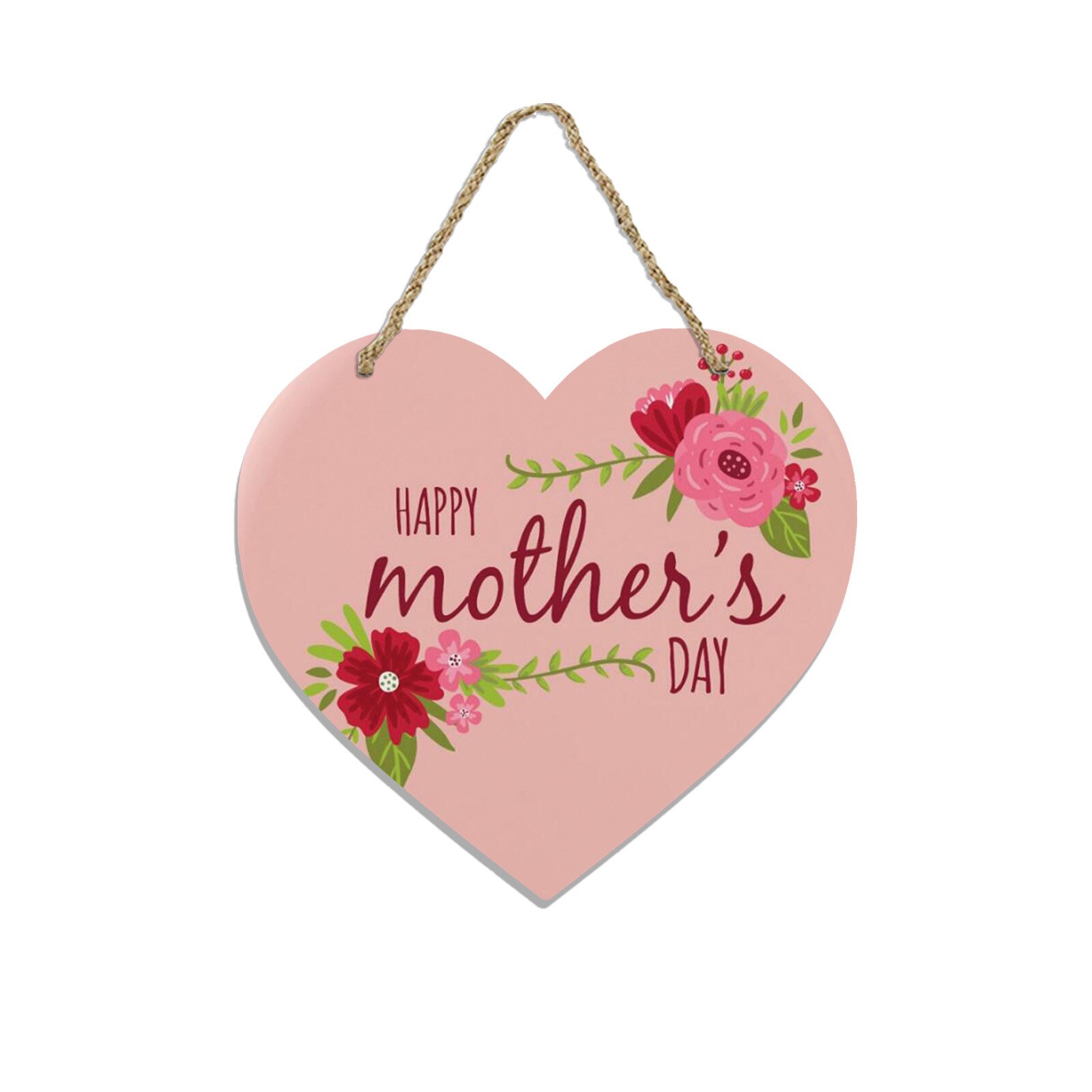 Voordeur Welkom Teken-Creatieve Hartvormige Happy Mother 'S Day Teken Houten Opknoping Borden Sweet Home Familie Deur teken: A