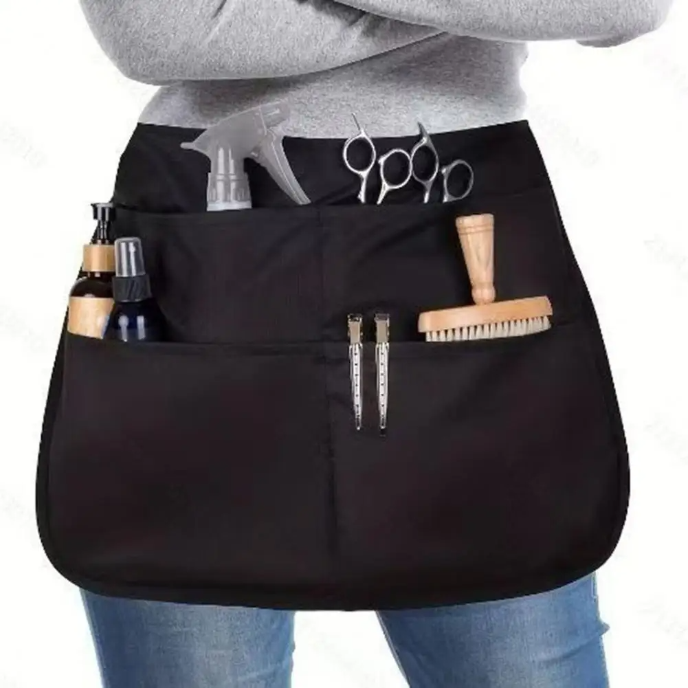 Delantal de salón de belleza con bolsillos para mujer y hombre, delantal de peluquería , Material de peluquero, estilista, accesorios de Barista