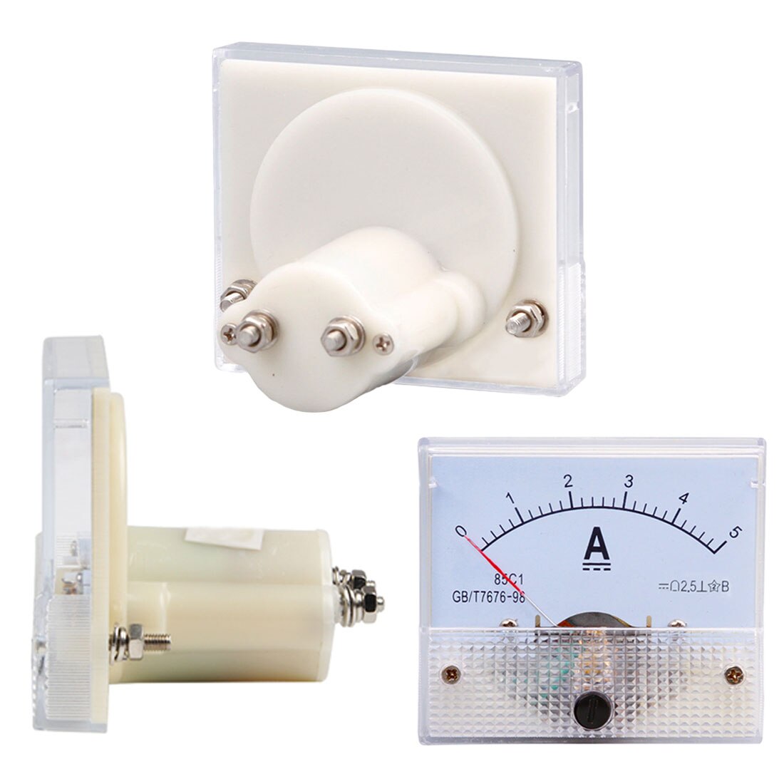 1Pc DC Pointer Current Meter 5A/10A/15A/20A/30A/50A/100A Analog Ammeter Current Meter Gauge Measuring Tools