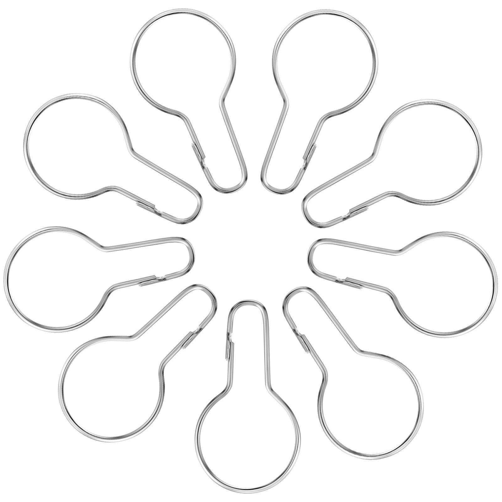 Gardinkroker sett sølvring gardinkrok tilbehør baderom gourdformet dusjkroker multifunksjonelle maskinvarebeslag