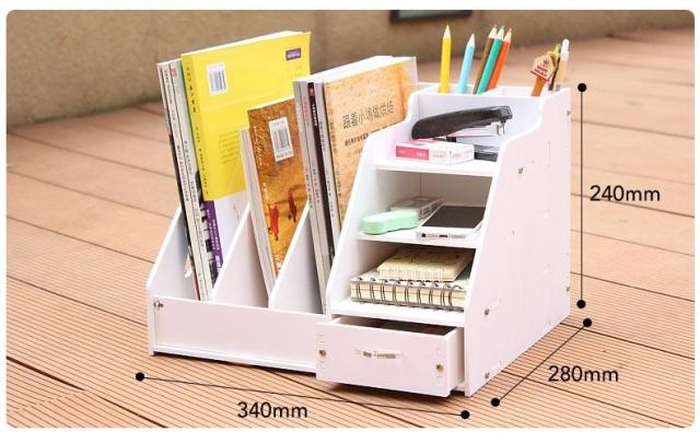 Suministros escolares para oficina, Accesorios de escritorio, organizador de escritorio, bandeja de archivos, organizador de lápices de maquillaje, revista, soporte para notas