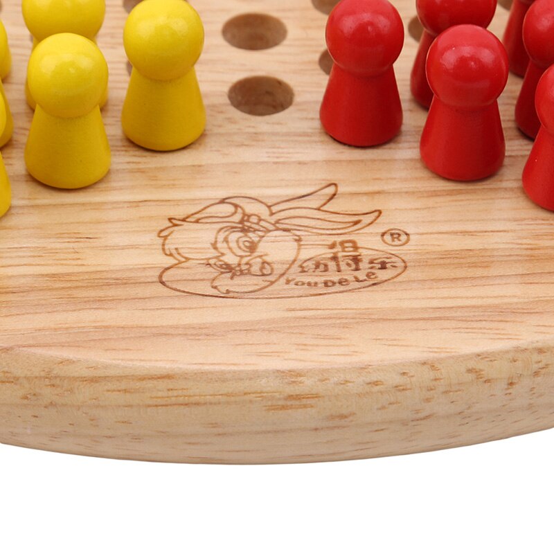 Tragbare Holz Chinesische kinder Checkers Spiel Puzzle Schach Spielzeug Kinder Intelligente Entwicklung Bildung Spielzeug