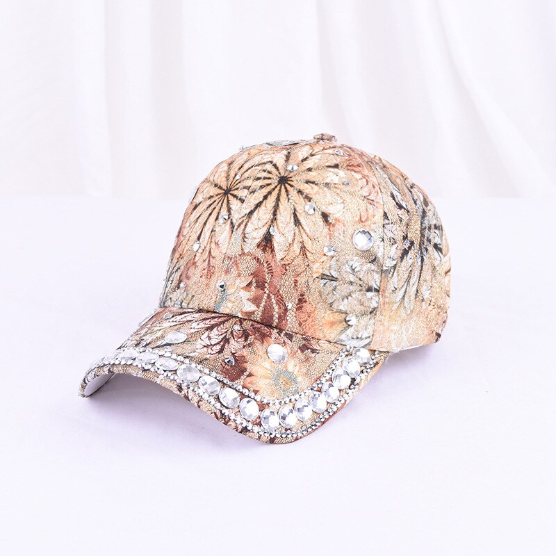 Sombrero de sol para mujer y niña, gorra de béisbol con diamantes de imitación y perlas, colorida, Snapback, Cool Star: 14