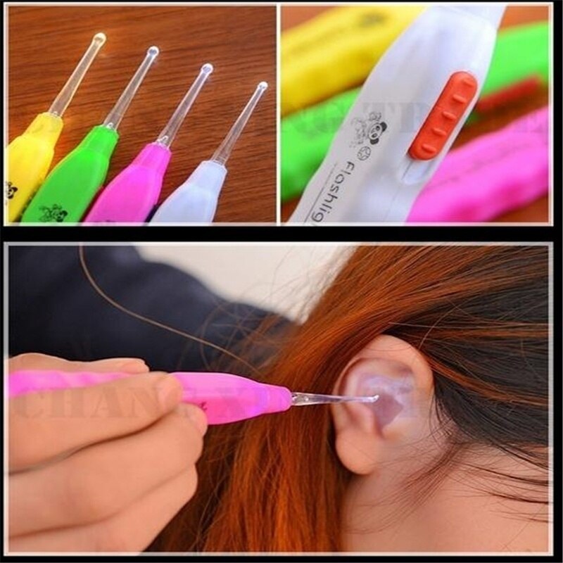 Plastic Kitchen Tools Japanese Style Home Kitchen Supplies Gadgets Random Color Ear Pick With LED