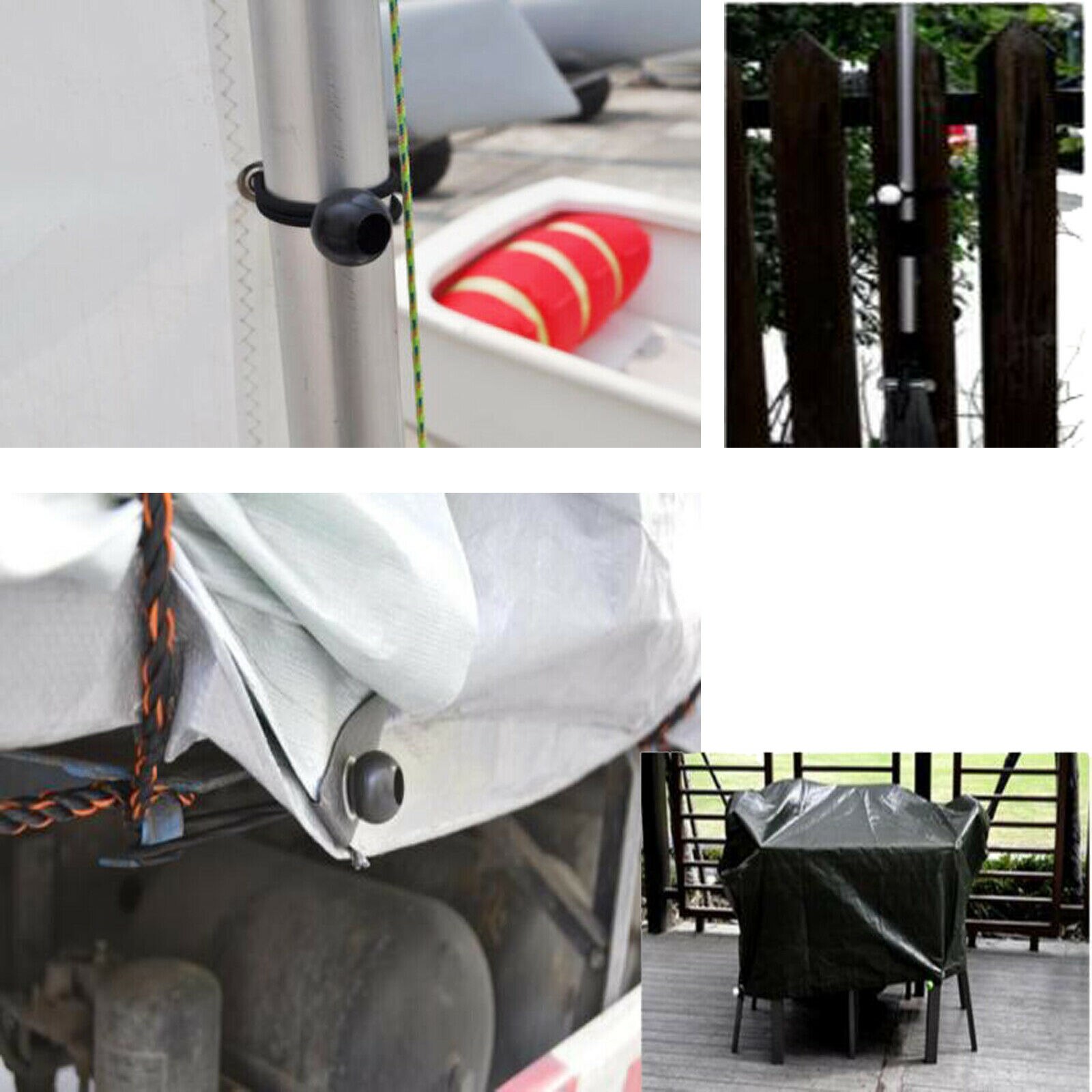 10Pcs Strong Bungee Cord Ball Strong Tie Down Straps Canopy Tent Tarp Boating 6"