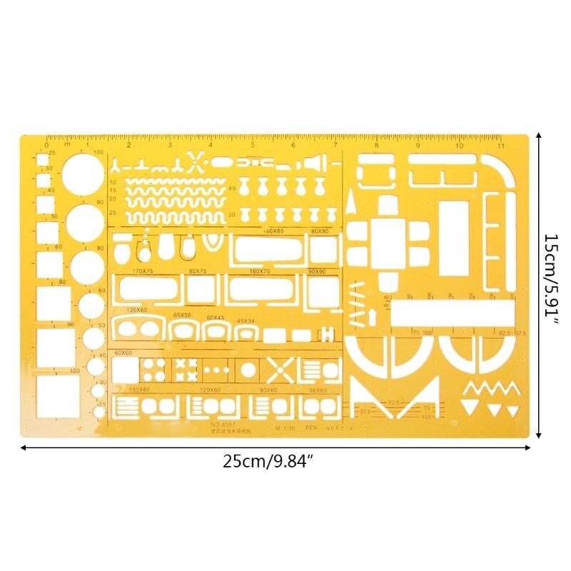Xrhyy flödesschema symbol utarbetande mall linjal stencil mätverktyg elev skola produkt kit lab & vetenskapliga förnödenheter: 4357