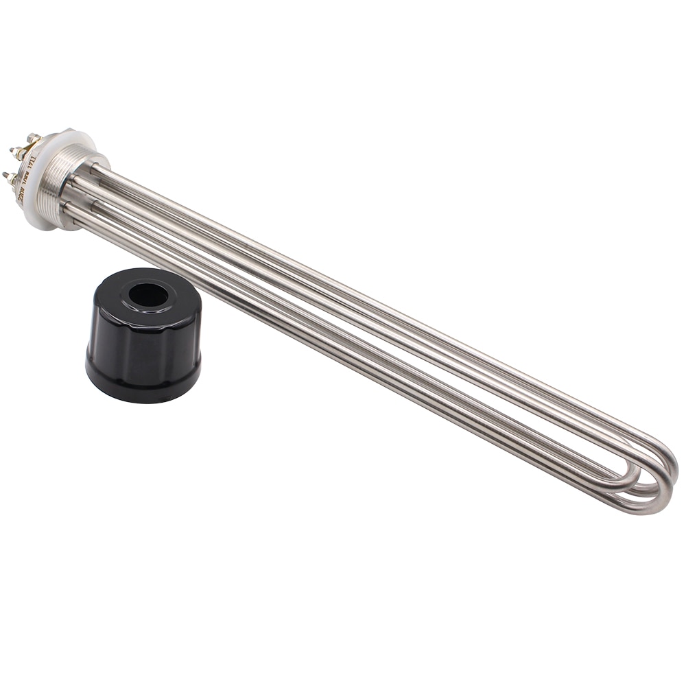 DERNORD 1-1/4 Zoll Heizelement 3U Typ Elektrischer Brühwassererhitzer BSP Gewinde Edelstahlflansch 220V/380V 6000W DERNORD 1-1/4 Zoll Heizelement 3U Typ Elektrischer Brühwassererhitzer BSP Gewinde Edelstahlflansch 220V/380V 6000W