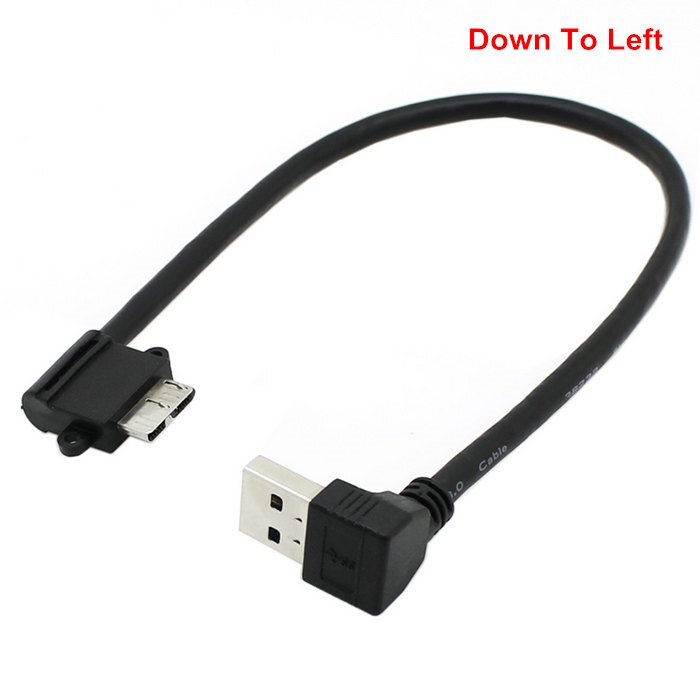 Up & Down Schuine 90 Graden USB 3.0 naar Micro 10Pin rechts & Links Schuine Kabel 20 cm voor & Hard Disk SSD