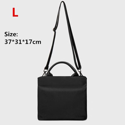 Casual woman's Briefcases High capacity material document Bag business trip A4 laptop phone Organize package Accessories supplie: Black L