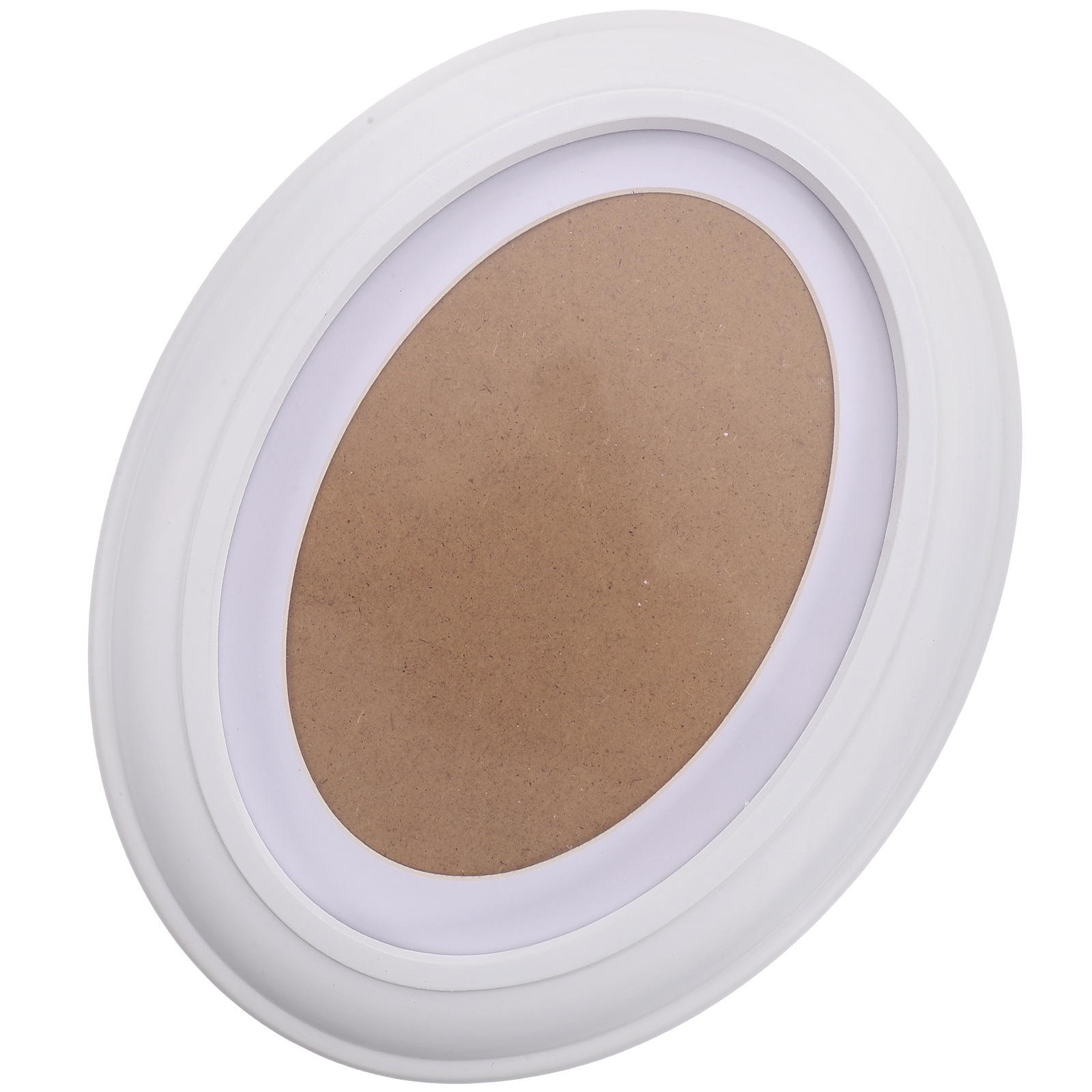 7 oval wooden picture frame Inch Oval Wooden Photo Frame White Wall Hanging Picture Frame for Living Room Bed Room- Send: Default Title